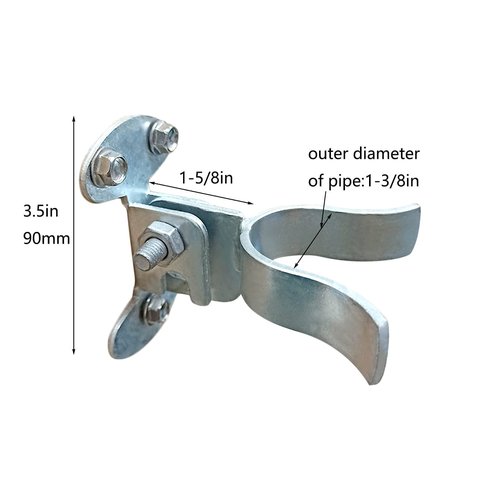 1-3/8" Flat Back Wall Mount Fork Gate Latch - Gate Latch Hardware with Screws or Lag Bolt for Gate Frames, Easily Mounts to Wooden Gate Post or Wall