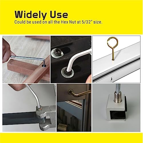 5/32" Standard Hex Dogging Key with Full Loop, Allen Key Sets Wrench for Push Bar Panic Exit Device - 10 Pack