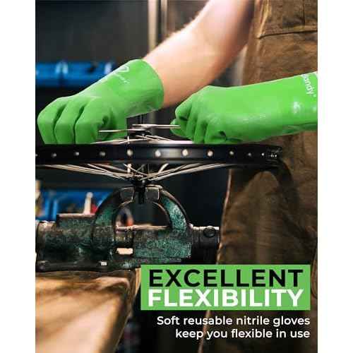 HANDLANDY Chemical Gloves, Heavy Duty Cleaning Gloves