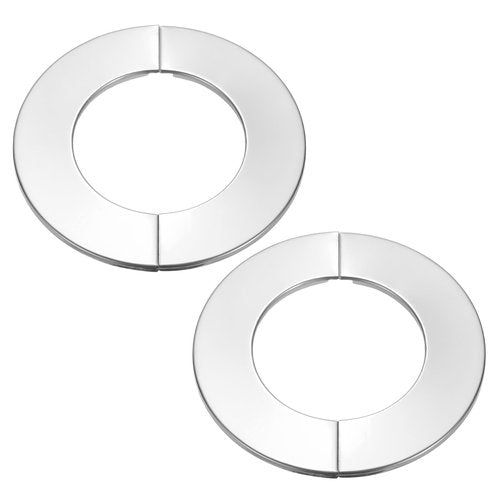 PATIKIL Wall Split Flange 3" (83mm),2 Pcs Stainless Steel Round Self-Adhesive Escutcheon Plate Plumbing Wall Cover for Kitchen Bathroom Arm Pipe Faucet Decoration, Silver