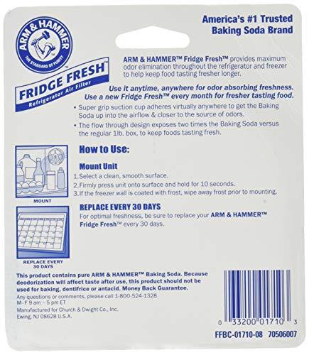 Arm & Hammer Refrigerator Freshener Pack of 2 - Odor Eliminator for Fridges