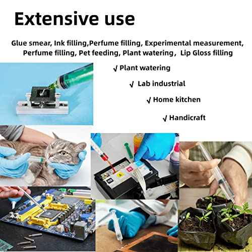 15 Pack 1ml, 3ml, 5ml Measuring Dispenser with14ga, 16ga, 18ga, 20ga Dispensing Accessories and Caps. Measuring and Refilling, Glue Applicator or Oil.