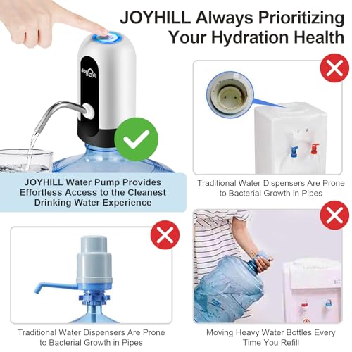 JOYHILL Black 5 Gallon Water Dispenser Pump Electric Water Jug Pump
