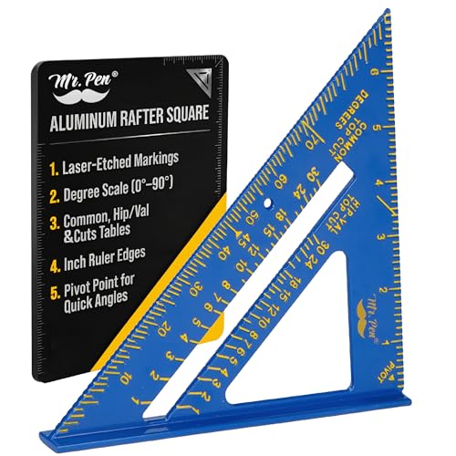 Mr. Pen- Rafter Square, 7 Inch, Blue, Aluminum Alloy, Inch