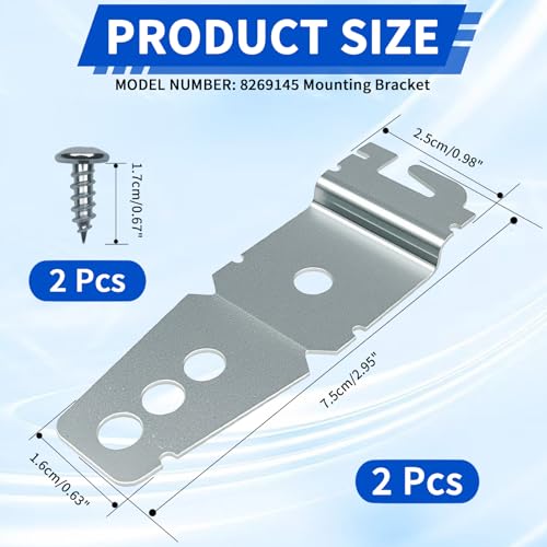 MCSDFN 2 Pack Dishwasher Mounting Brackets with Screws – Universal Undercounter Bracket 8269145 WP8269145