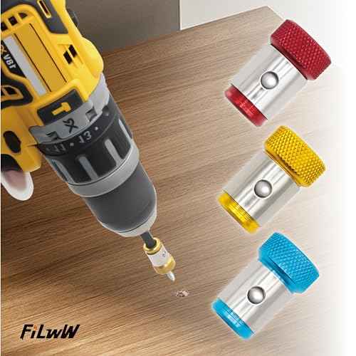 6 Pieces Strong Magnetic Screw Ring, 1/4 Inch/ 6.35 mm Universal Magnetic Screw Ring Bit for Hex Screwdriver and Power Bits