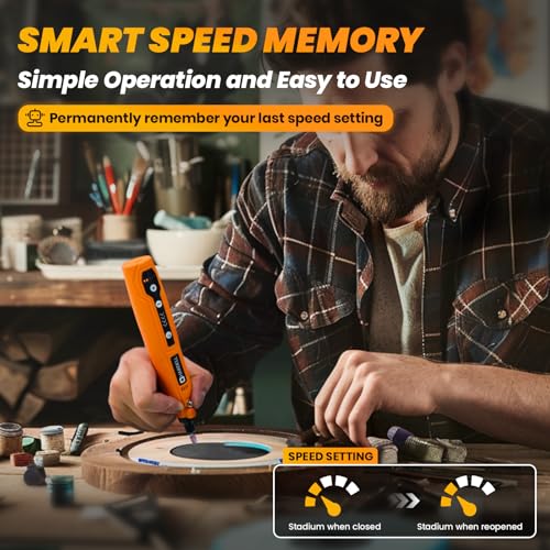 HARDELL Orange 69-Piece Cordless Rotary Tool Kit with 5-Speed & Accessories