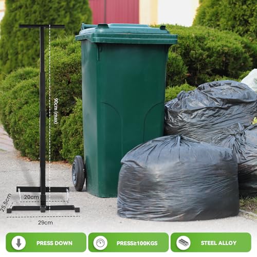 NEWTRY Manual Trash Compactor for 120L-240L Bins - Efficient Waste Compression