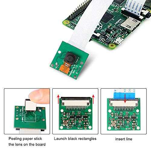 Raspberry Pi Mini Camera Video Module 5 Megapixels 1080p Sensor OV5647 Webcam for Raspberry Pi Model A/B/A+/B+, Pi 2B and Raspberry Pi 3B, Pi 3 B+, Raspberry Pi 4 B