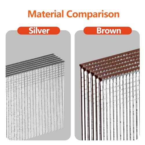 18 Gauge Galvanized Brad Nails Brown T-head 5 Sizes 1500-Pack (5/8"+3/4"+1"+1-1/4"+2"),300 per size, Assorted Size Project Pack, for Pneumatic, Electric 18GA Brad Nailer Gun