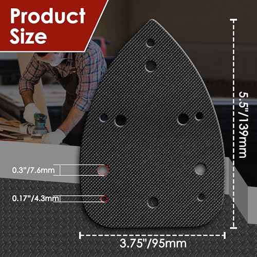 2 Pack Mouse Sander Replacement Pads Compatible with Ryobi 039065005001 Backing Platen Detail Sander Parts Compatible with CFS1503K CFS1503 CFS1502 CFS1503G