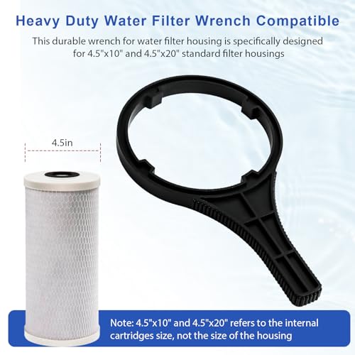Heavy Duty Water Filter Wrench for Big Blue-Style Housings, 6.38" Max Diameter