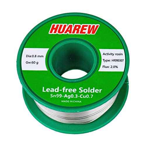 Lead Free Solder Wire with Rosin Core for Electrical Soldering (0.8mm, 60g)