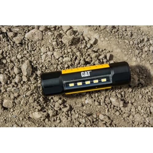 Cat CT3410 Dual Beam Aluminum Tactical Light ? Double-Duty 275 Lumen Top Beam, 200 Lumen Flood Panel Light, Black/Yellow