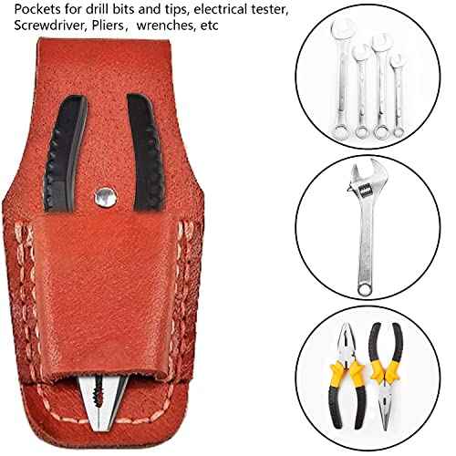Leather Electrician Scissors Sheath Tool Holsters, Welding Pliers Belt Holder Gardening case Pouch Bag for Pliers 1 Pack