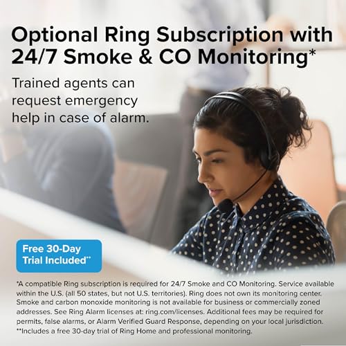 Kidde Smart Smoke & CO Detector with Ring, AA Battery Powered, RGCUDR-RW