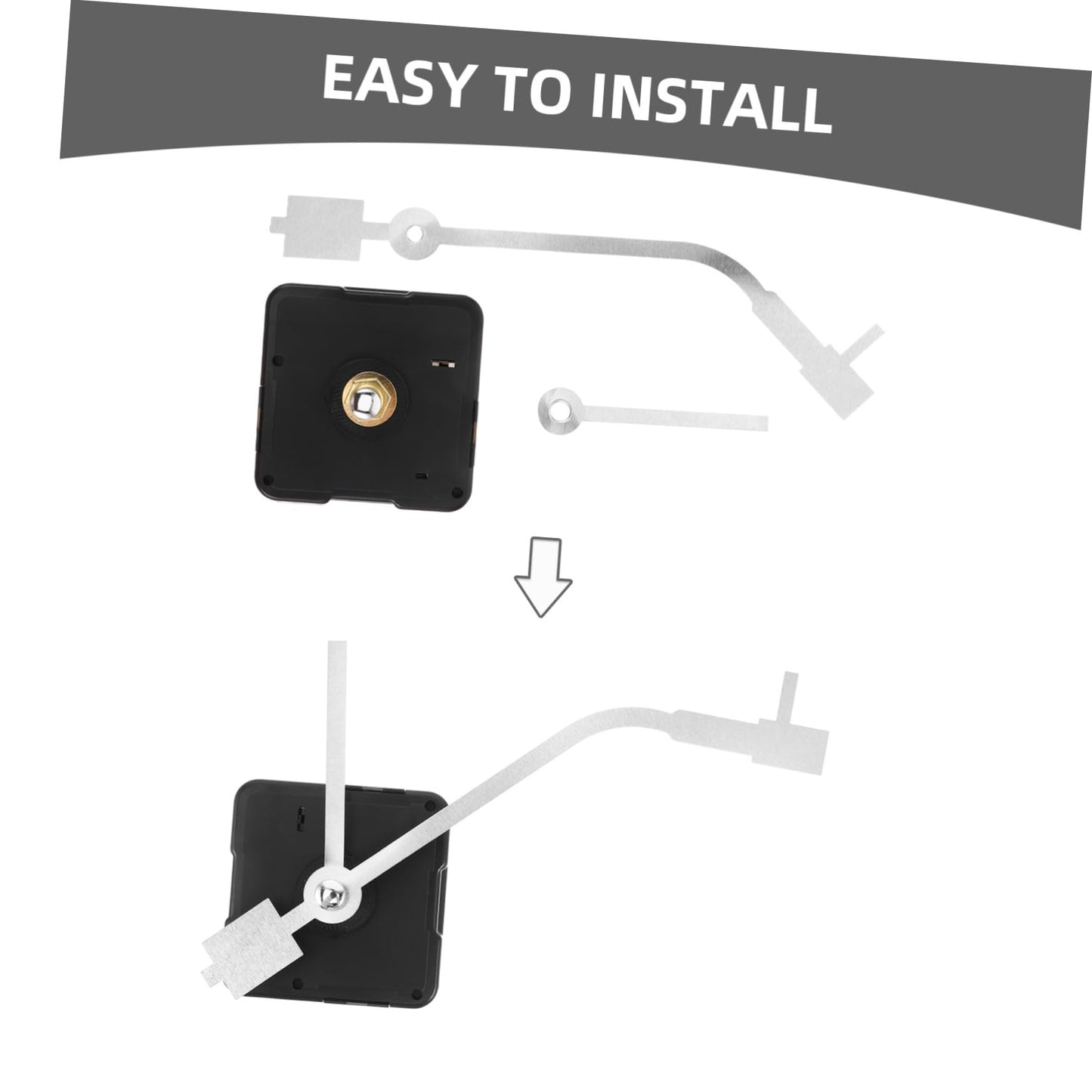 LIFKOME 1 Set Vinyl Record Clock Mechanism Kit Easy Installation Accurate Display Durable Components for DIY Clock Repair and Creative Home Decor