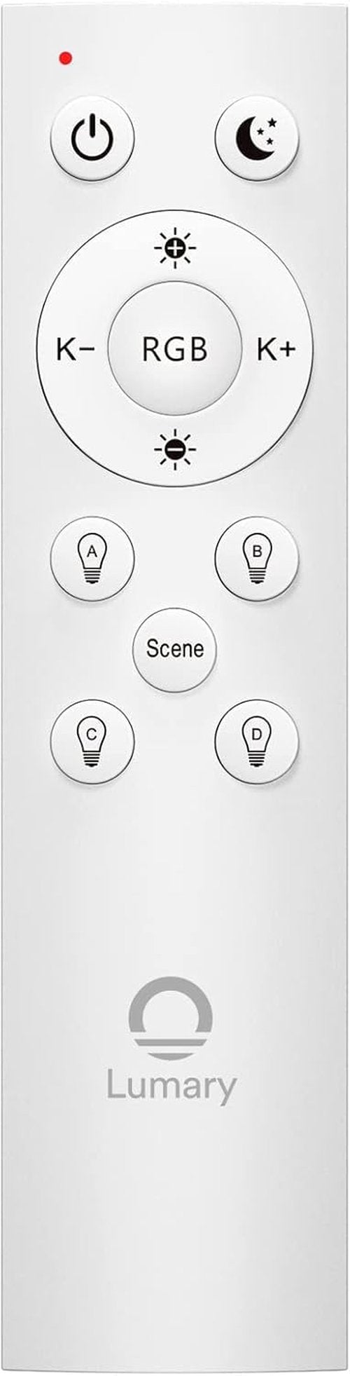 Lumary BT Remote Controller (Exclusive for Lumary Smart Recessed Lighting), Turns On/Off, Dims or Brightens, Color Changing, Group Control, Requires App, for Home Lighting, Living Room, Bedroom