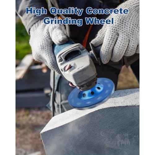 Diamond Concrete Grinding Wheel 4 1/2 inch, 12-Segment Concretes Grinding Wheel Disc for Angle Grinder Polishing and Cleaning Stone Concretes Surface, Stones, Cement, Marble