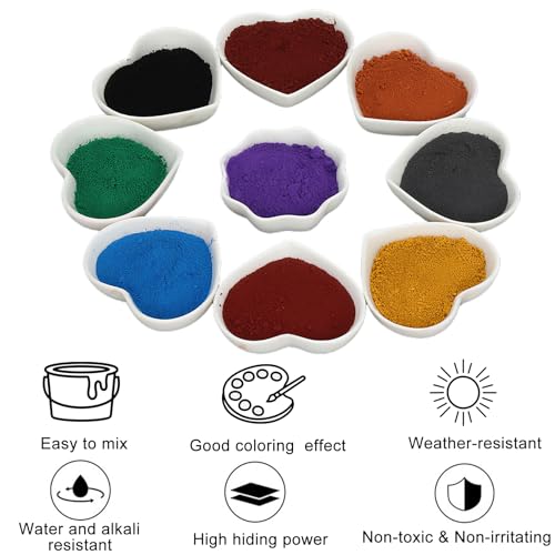 1 lb Black Iron Oxide Concrete Pigment - Waterproof, UV-Resistant Cement Dye