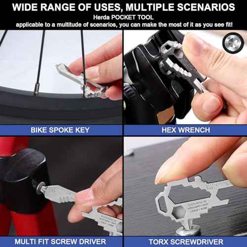 Herda Keychain Multitool ? EDC Tool with 17+ Functions Gifts| Small Bottle Opener keychain with Screwdriver, Wrench, and Box Cutter for Travel, Outdoor, and Everyday Use ? TSA Safe
