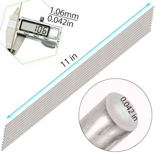 25 Sticks BCuP-5 Silver Solder 15%, Dia0.042"x11" Map Gas Torch Kit, Welding Rods, Round, No Need Flux, Silver Bar for Refrigerators, Freezers, Copper HVAC, & Jewelry Making