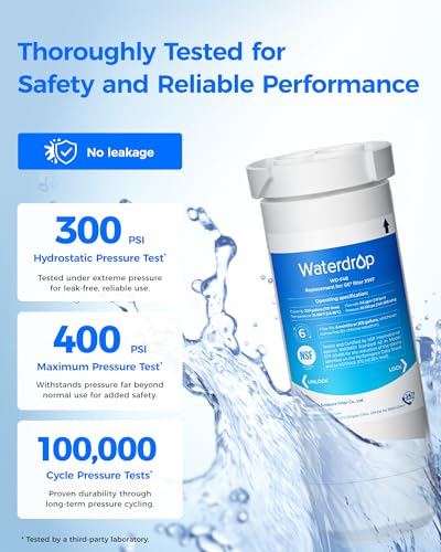 Waterdrop XWF Water Filter Replacement 3-Pack for GE WR17X30702 No Chip - Compatible