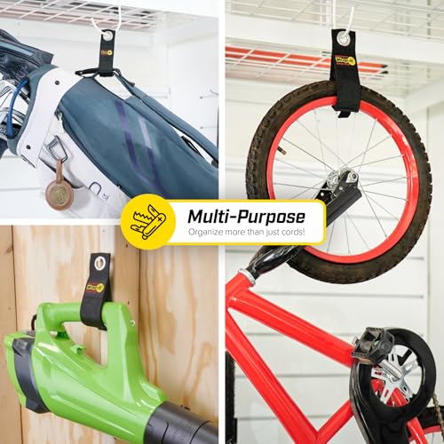 Black Heavy-Duty Wrap-It Storage Straps 6-Pack for Cables & Tools