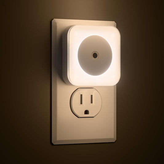6-Pack LED Night Lights Plug into Wall,Bright Nightlight Auto-On/Off and Dimmable,0.5W Plug in Socket Night Light,Smart Sensor,Daylight White,for Adults Kids Bedroom Bathroom Hallway Kitchen Decor