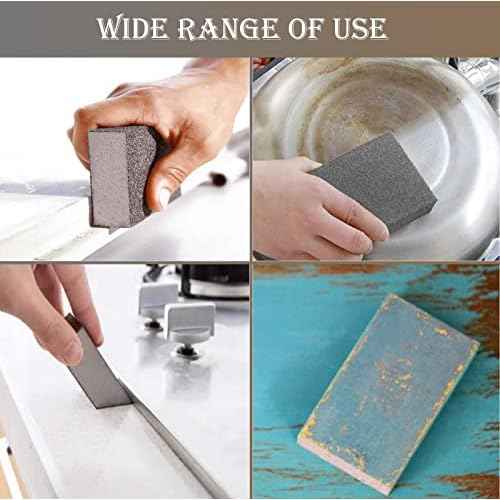 12 Pack Single Sanding Sponge Set - 80/100/120/180/220/320 Grit Sanding Blocks Assortment, Washable and Reusable
