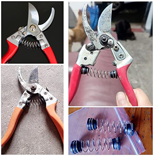 3 Set Precision Pruner Spring Replacement with Rubber Base End Cap for Pruning Shears Garden Pruners Garden Snips Trimming Scissors Clippers Repair Parts 2'' Length 50mm