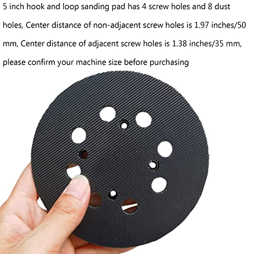 2 Pack 5 Inch 8 Hole Hook and Loop Replacement Sanding Backing Pad Sander Pad for 5" Craftsman CMCW220B & CMEW231 Random Orbit Sander