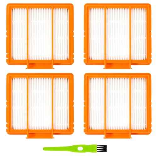 Replacement Filters Compatible with Shark AI AV2501S AV2501AE AV2502AE RV2520AOUS AV2510AOUS AV2511AE RV2610WA RV2610WD Robot Vacuums with Self-Empty Base (4 Pack)