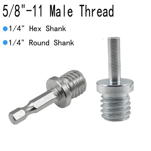 JUNLIXN 6 Inch Backing Plates Buffing Pads Holder 5/8-11 Thread Hook & Loop Backer with 1/4'' Connecting Rod Hex Shank for Polishing Tools, Sander (Pack of 4)