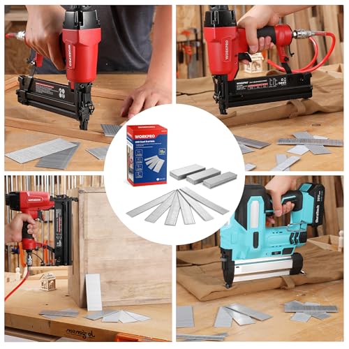 WORKPRO 18 Gauge Brad Nails Assortment 2'', 1-1/2'', 1-1/4'', 3/4'' Heavy Duty Fasteners