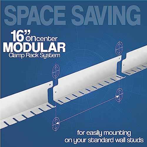 F-Clamp Modular Clamp Rack ?Easy and Quick to Align ?Pre-Drilled 16 inch on Center ?3 Pack