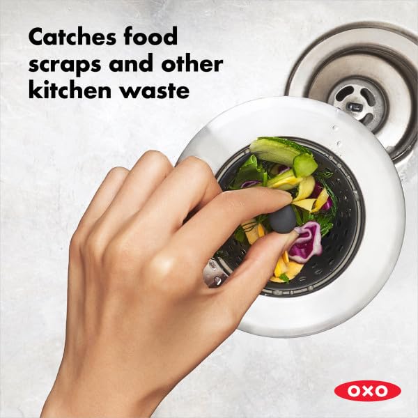OXO Good Grips Silicone Sink Drain Strainer - Kitchen Sink Stopper & Debris Trap