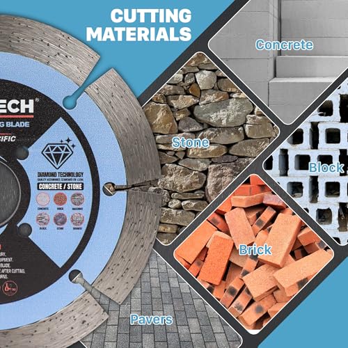 KEENTECH Segmented Diamond Saw Blade 4-1/2 inch, for Smooth Cutting Concrete Marble Granite Brick Masonry, Diamond Blade for Angle Grinder, 4.5" Dry or Wet Cutting Concrete Saw Blades (2-Pack)