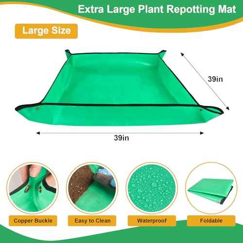 succulentlovers 26PCS Succulent Tools Set, Indoor Gardening Tools Kit Includes 39" Plant Repotting Mat & 19 Pcs Mini Succulent Hand Tools & 96 Cells Seed Starter Trays for Indoor Plant Care Gifts