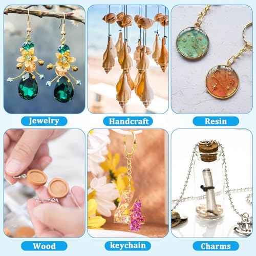 Shynek Pin Vise Hand Drill Set, Manual Hand Drill with 600PCS Small Screw Eye Hooks and 10 Different Sizes Drill Bits for Keychain, Jewelry Making and Crafts