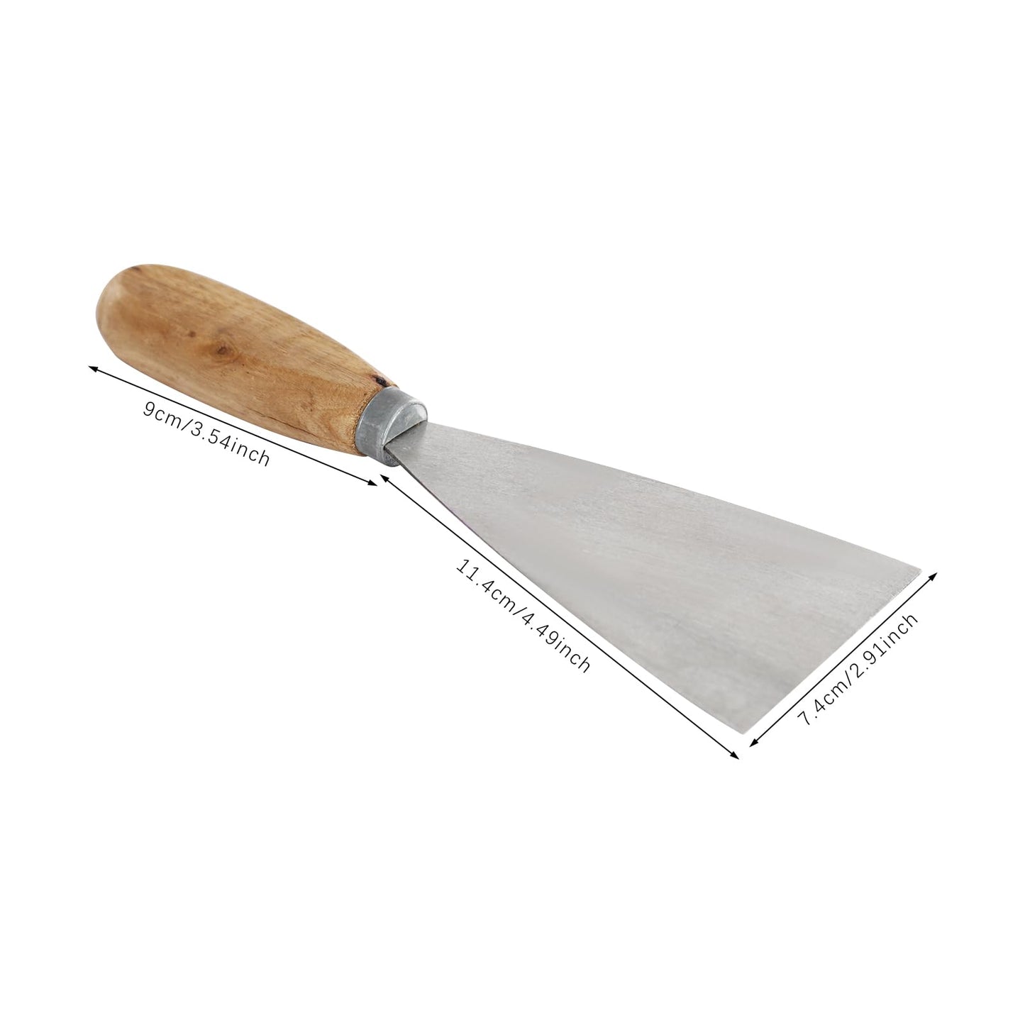 Stainless Steel Landscape Curb Trowel Set, Professional Concrete Edging Tool with Putty Knife, for Smoothing Curbs, Sidewalk, Garden