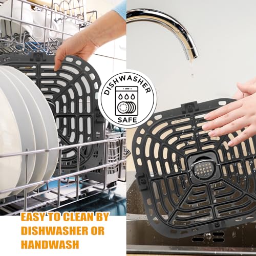 Air Fryer Replacement Grill Plate 9.1x9.5in for Instant Pot Vortex 6QT + Gourmia GAF735 6qt, DW Safe