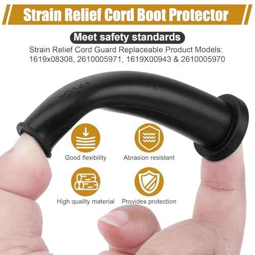 1619X02971 Strain Relief Replacement Part Cord Boot Protector, Strain Relief Cable Sleeve Hose Rubber for Skil Worm Drive Circular Saw HD5750 5825 HD77 HD77M for SKIL Saw Replacement Part - 2 Pcs