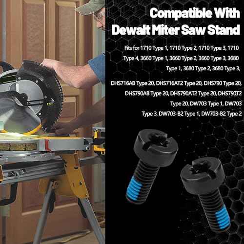 394589-01 Screw Compatible with Dewalt Miter Saw Stand - Replace for DWS779 DWS780 DW703 DW704 DW705S - 2 Pack