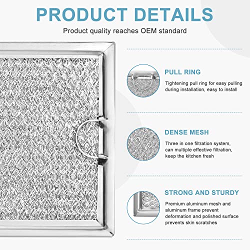 AMI PARTS WB06X10309 Microwave Grease Filter — 2 Pack 7-5/8 x 5 x 3/32 in