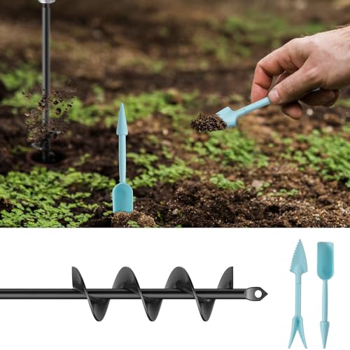 HOOPLE Garden Auger Drill Bit for Planting. Drill Bit Plant Flower Bulb Hole Drill Bulb Planter for 3/8" Hex Drive Drill. (1.6" x16.5)