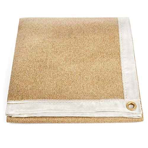 Waylander Svalinn Fiberglass Welding Blanket ? Flame Retardant Fabric Up to 1400¡ÆF; Heavy Duty Double-Sided Vermiculite Treated Fiberglass for Less Shed and Fierce Spark Protection (3' x 3', YELLOW)