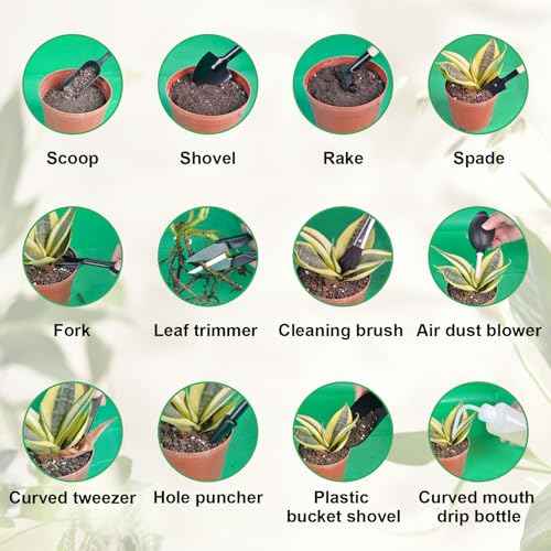succulentlovers 26PCS Succulent Tools Set, Indoor Gardening Tools Kit Includes 39" Plant Repotting Mat & 19 Pcs Mini Succulent Hand Tools & 96 Cells Seed Starter Trays for Indoor Plant Care Gifts