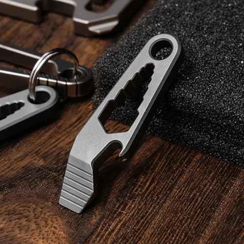 WARHERO Titanium EDC Tools Pry Bar with Bottle Opener Multi Tool Mini Crowbar
