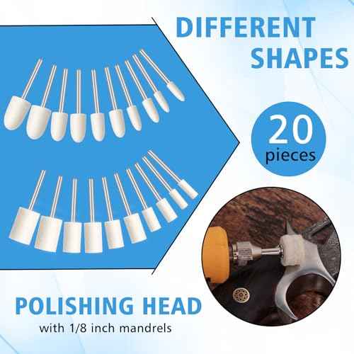 110pcs Buffing Wheel for Dremel Polishing Kit, Polishing Wheel for Dremel Tool Accessories, with 1/8" Shank for Metal Jewelry Wrist Watch Polishing